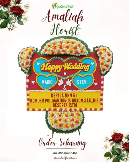 Papan Bunga Pernikahan Kirig